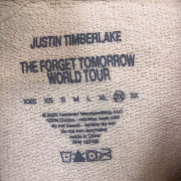 Justin Timberlake Forget Tomorrow Tour Hoodie Size XXL - Picture 4 of 4